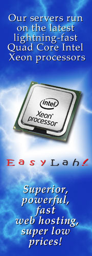 Our servers run on the latest lightning-fast Quad Core Intel Xeon processors
